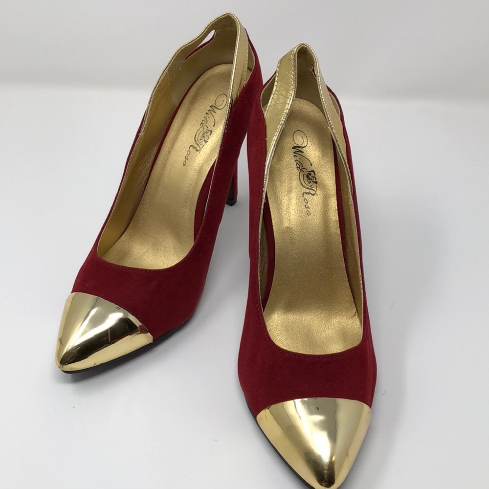 🏷❗️PRICE DROP❗️Red Faux Suede Heels